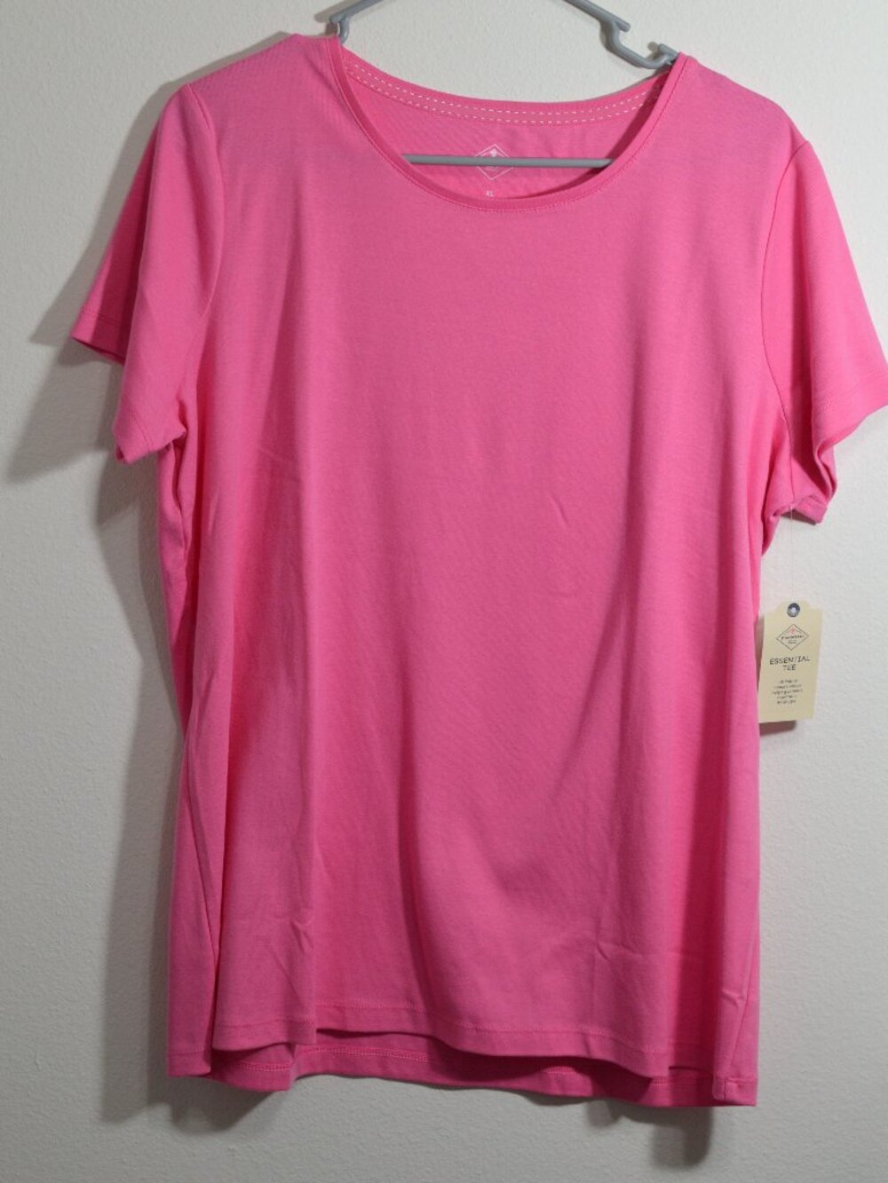 St. Johns Bay Essential Short Sleeve Tee - Size XLarge - Pink Pop